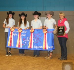 Middle School Reserve Champion Team. Chloe Stephenson, Ava Sinclair, Emma Womble